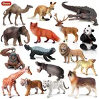 Экшн-фигурки Oenux, дикие Африканские животные, Лев, тигр, Волчья модель, крокодил, лось, верблюд, ПВХ, Реалистичная коллекция, детские игрушки