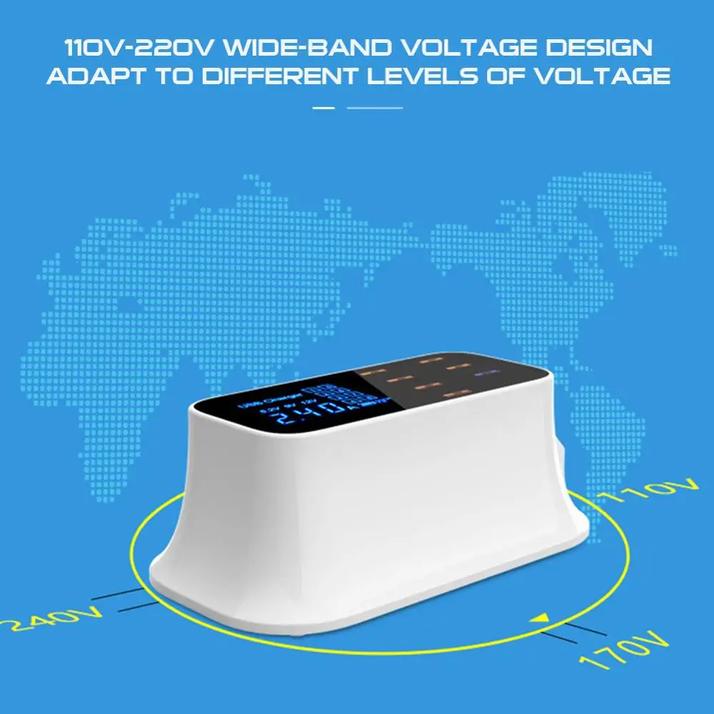 Erilles 8 портов USB зарядное устройство концентратор Быстрая зарядка 3 0 светодиодный