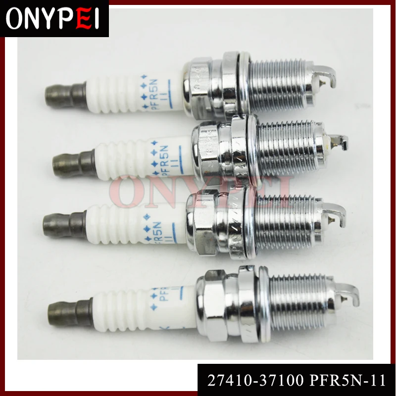 4 шт./лот иридиевая Свеча зажигания 27410 37100 PFR5N 11 для Hyundai Elantra Santa Fe Tucson Kia Optima 2741037100