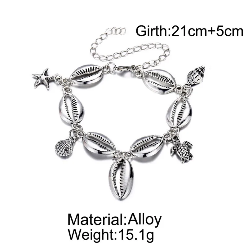 Женский винтажный браслет с кисточками серебристого цвета массивный черепахой