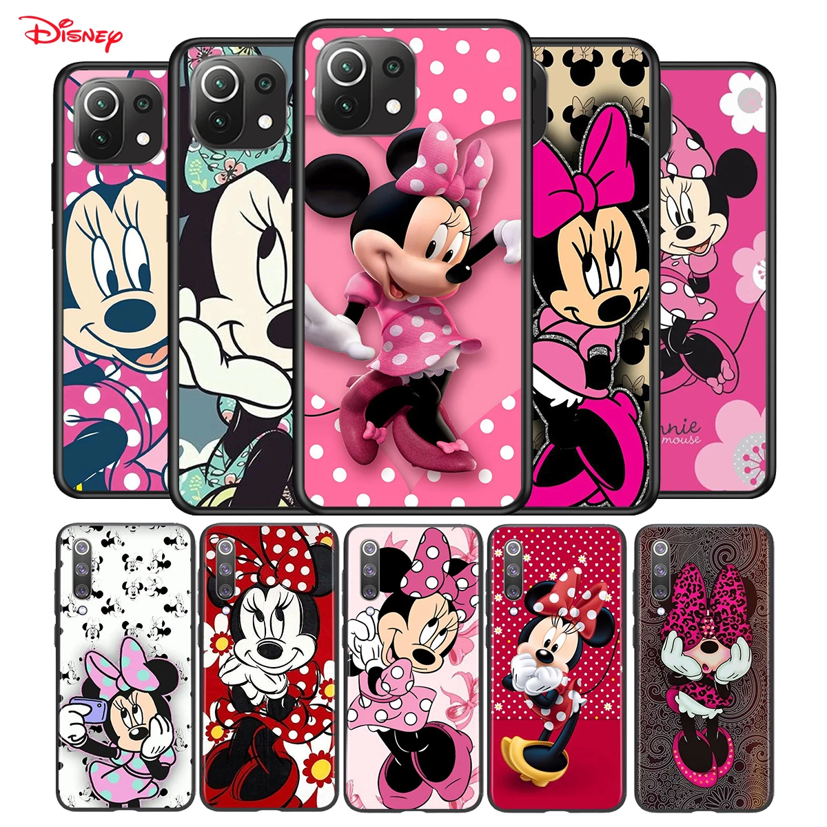 

Soft Silicone Cover Disney Minnie Mouse For Xiaomi Mi 11 11i 10i 10T Note 10 9 9T SE 8 Lite Pro Ultra Phone Case