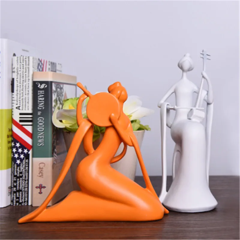 

Chinese Style Musical Instruments Beauty Resin Craftwork Decoration Creative Bedroom Bedside Table Ornaments X2304
