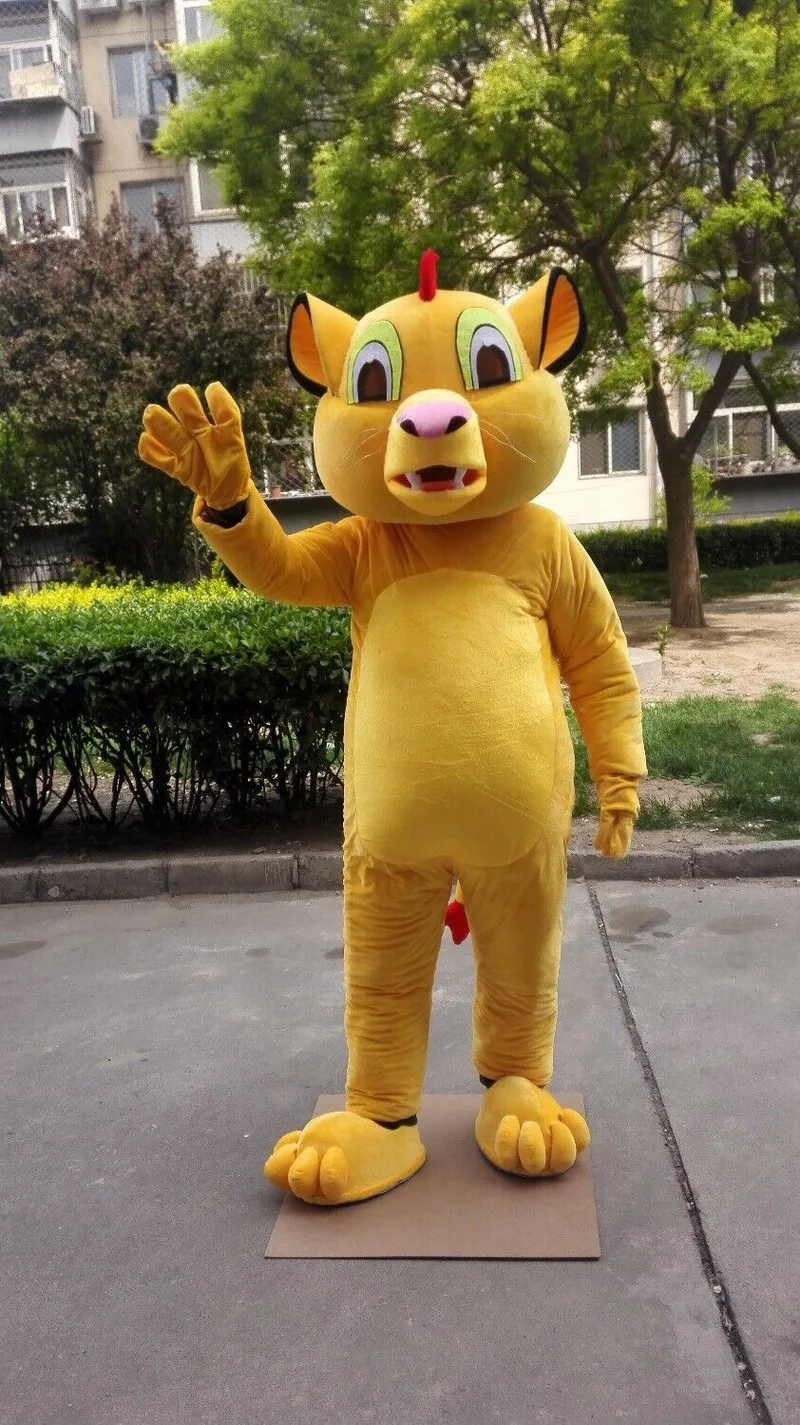 Лев талисман костюмы для костюмированной вечеринки Нарядное игра платье наряд