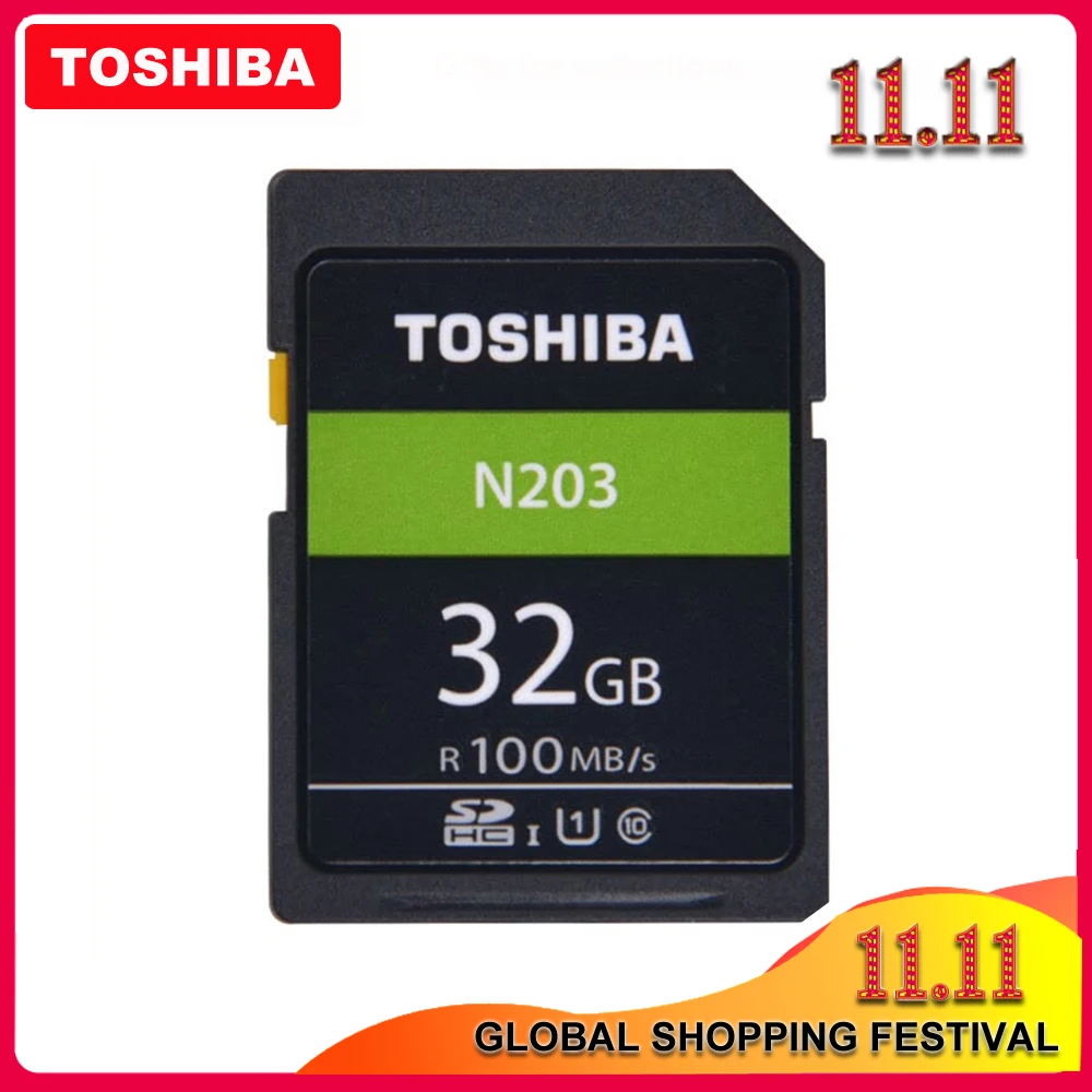 Оригинальная высокоскоростная память TOSHIBA SD N203 32 ГБ 64 128 C10 sd-карта с поддержкой