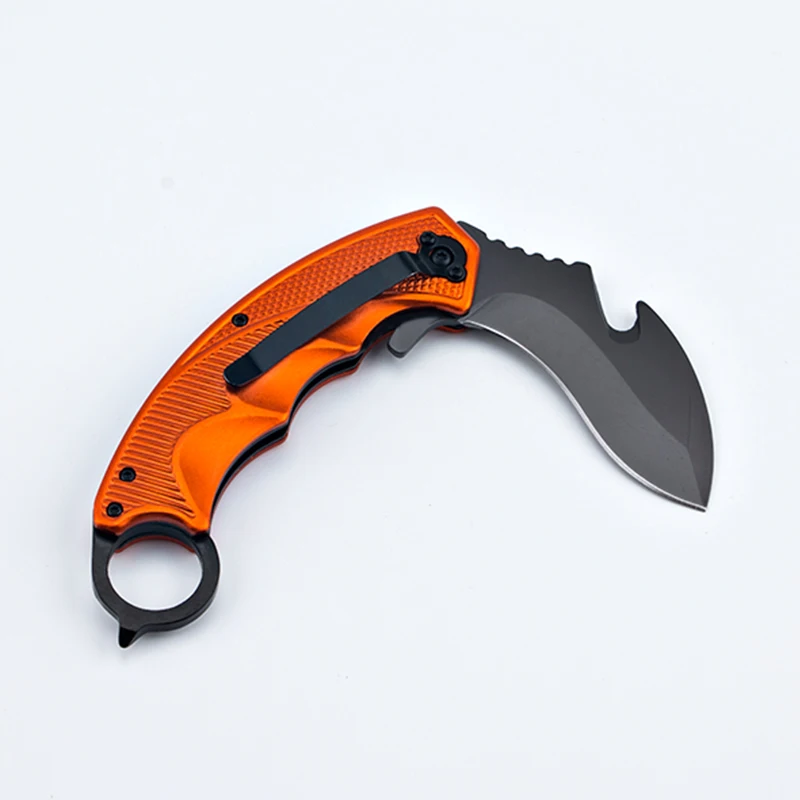 

200mm(7.87'' ) Folding Karambit Knife Outdoor Survival Tactical Pocket Knife Camping Hiking Hunting Knives Self-defense EDC Tool