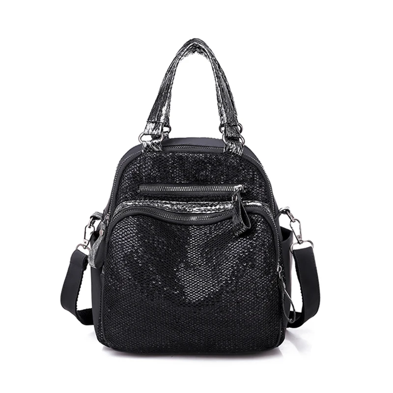 

Mini Casual Backpack Removable Shoulder Strap Sequins Bag for Women Girls Best Sale-WT
