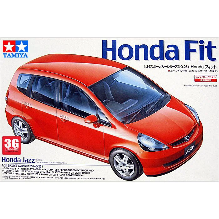 1/24 сборка Honda Fit модель автомобиля 24251 модельный комплект