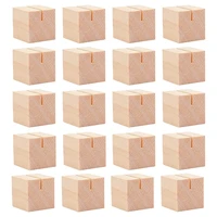 20pcs wooden name card holder wooden table number stands solid wood place card holders for name tagspicturespostcards