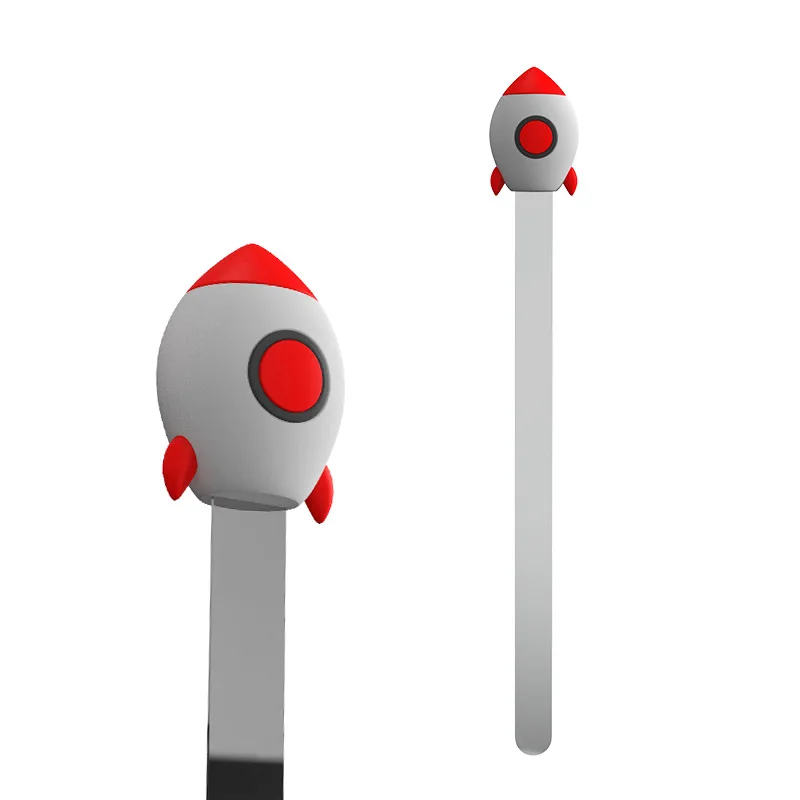 

Cartoon Spaceman Rocket Bookmark 3D Silicone Reading Bookmarks Book Holder Gift For Children Page Clip Fun Reading Boekenlegger