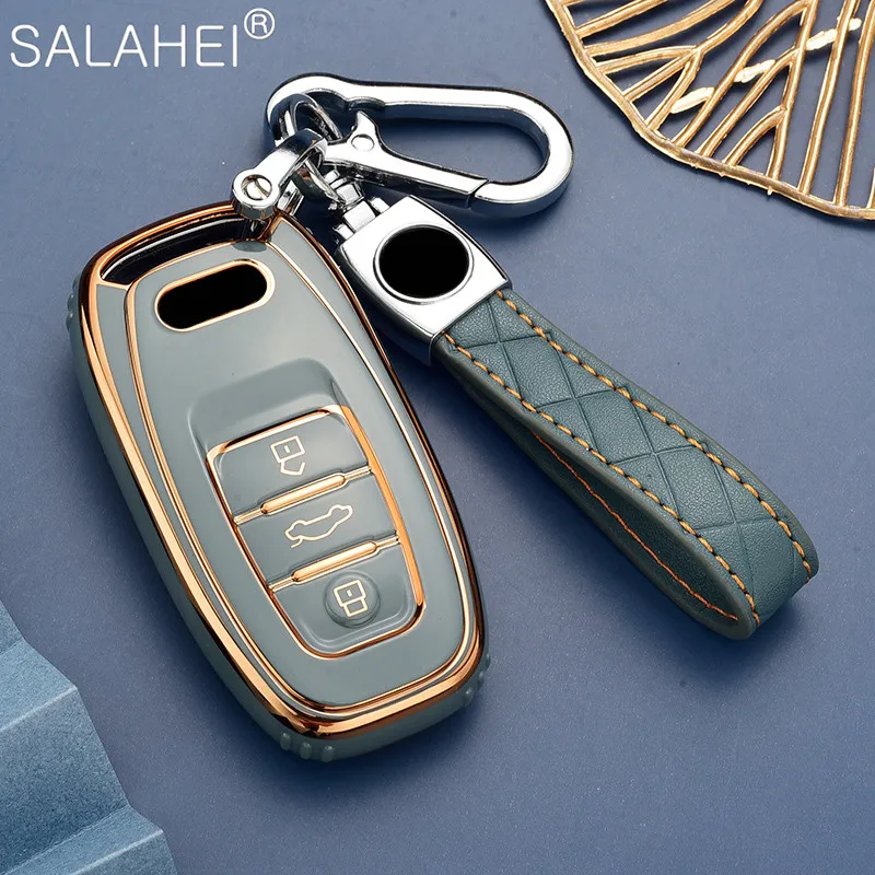

TPU Car Key Remote Cover Full Case For Audi A1 A3 A4 A5 A6 A7 A8 Quattro Q3 Q5 Q7 S8 2009 2010 2011 2012 2013 2014 2015 Styling