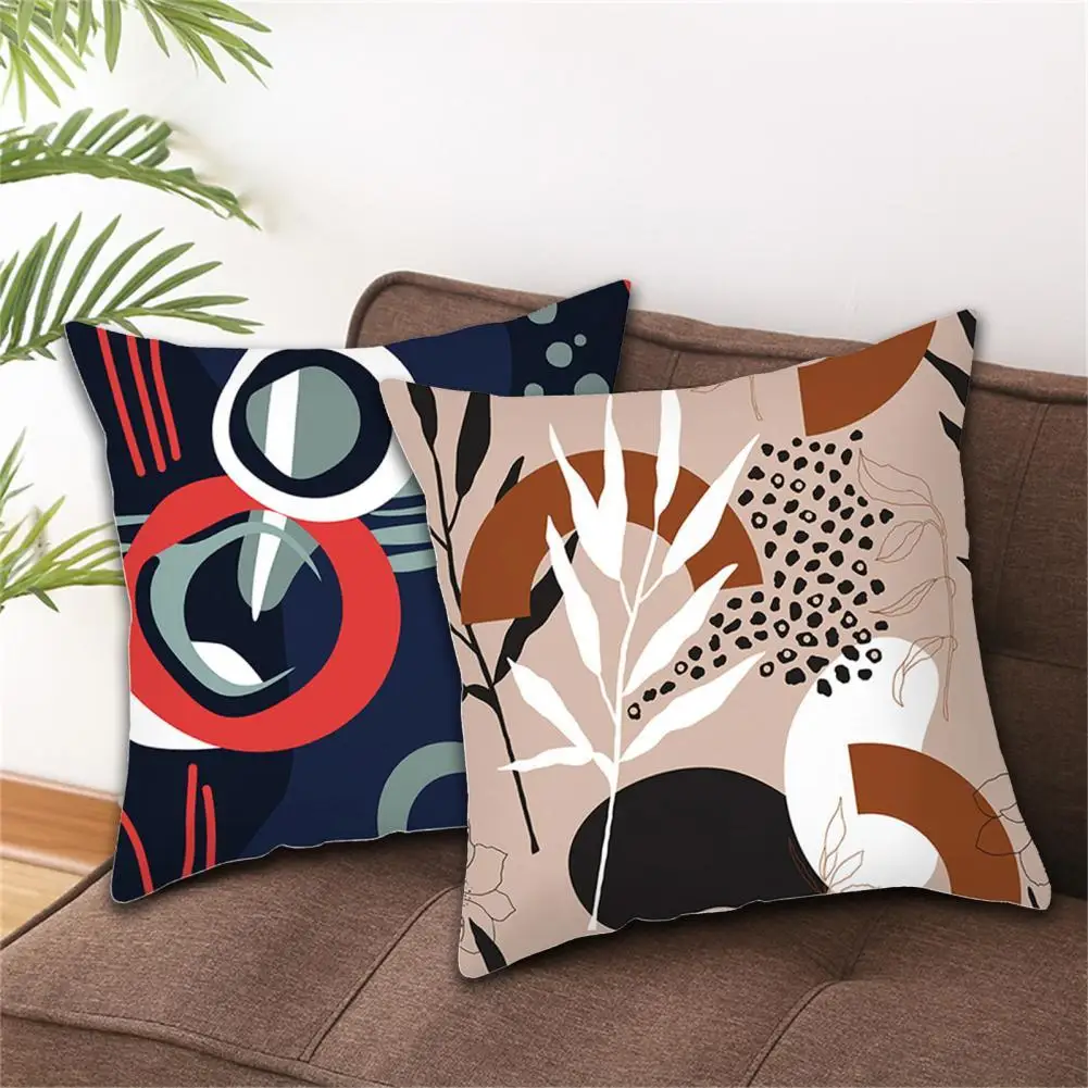 

Popular Decorative Leaf Printed Pillow Case Cushion Case 8 Styles No Odor