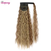 lovepancy long corn wavy ponytail synthetic fake hair extensions black 613 pony tail clip in hair extension women hairpieces
