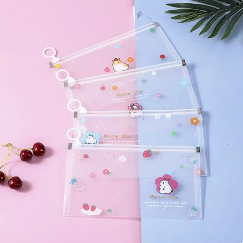1 шт. пластиковые прозрачные пакеты для хранения с мультяшными животными | Дом и