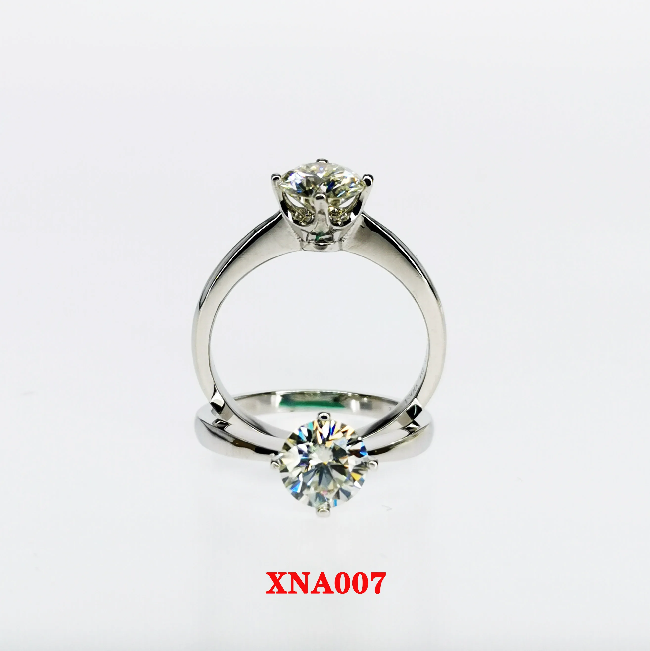

925 sterling silver ring 1ct Classic style Diamond jewelry Moissanite ring Wedding Party Anniversary Ring For Women Passed the t