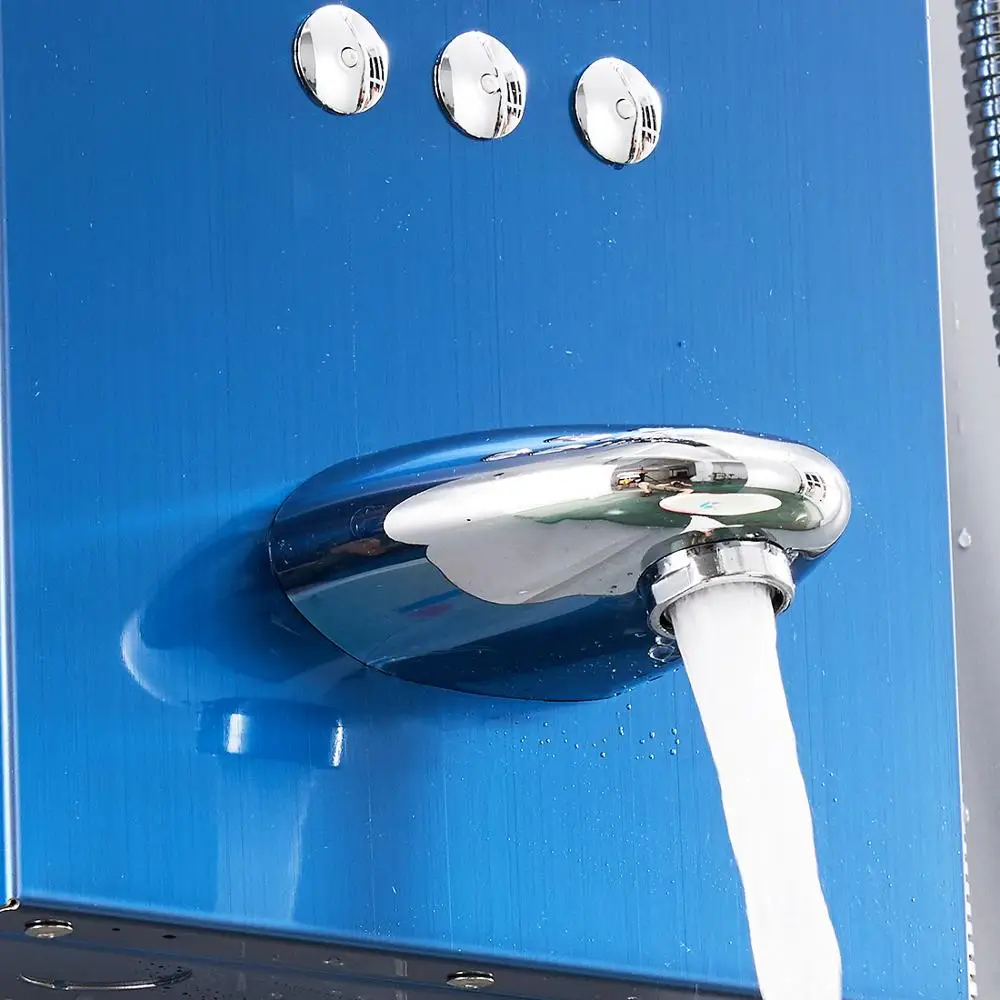 

High Quality Stainless Steel Chrome Blue Bathroom Stainless Steel shower panel