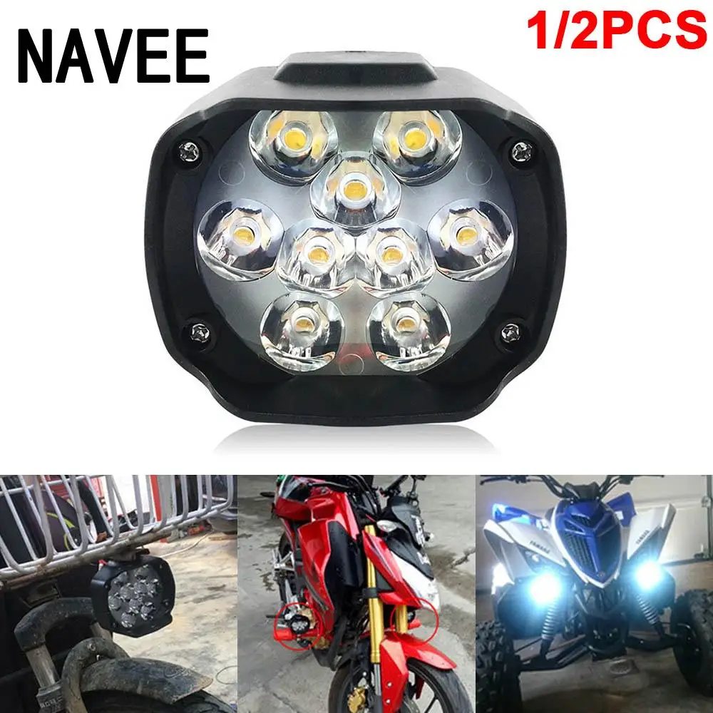 9LED мотоциклетный головной светильник 27 Вт 6000лм для вождения противотуманных фар