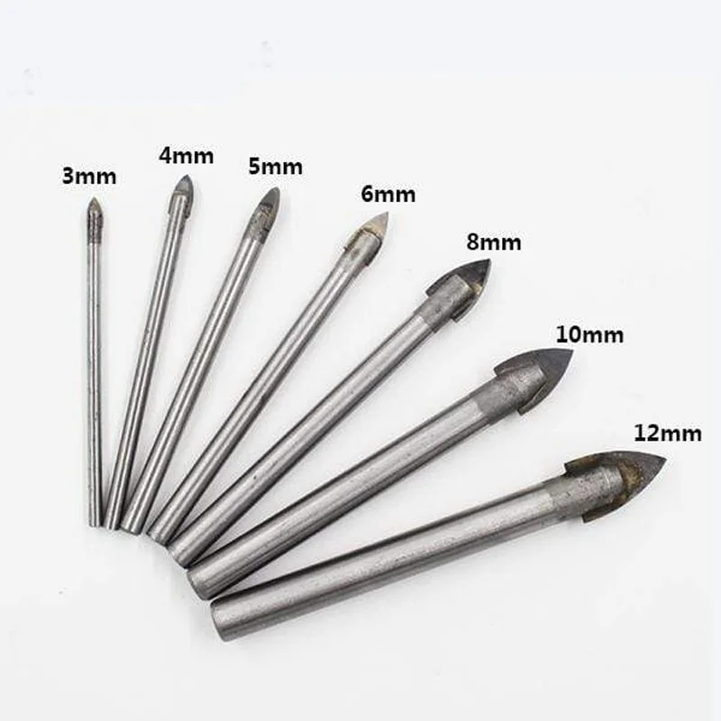 

4/6/7pcs Ceramic Tile Drill Bits Set Glass Marble Porcelain Spear Head Spade Drill Bit Set for Ceramic Wall Concrete Hole Opener