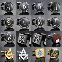 new arrival fashion letter a z cufflinks the english alphabet cuff links luxury men shirt charm cufflinks wholesale