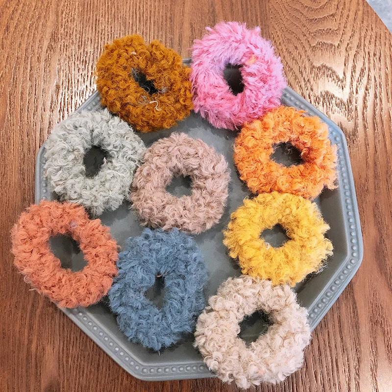 Высокоэластичная резинка для волос широкое кольцо утолщенная махровая кобура из