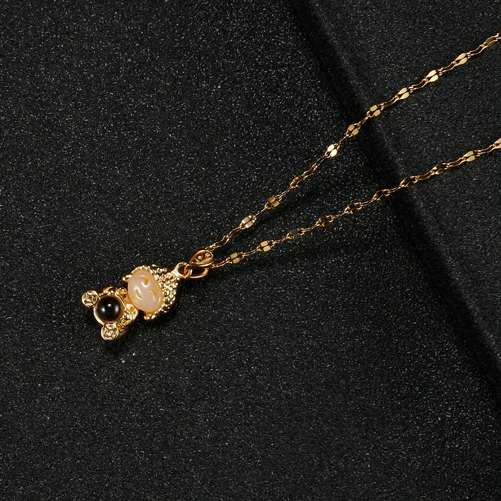 Ожерелье с подвеской-проектором Будды для женщин и мужчин золотая цепочка-Чокер