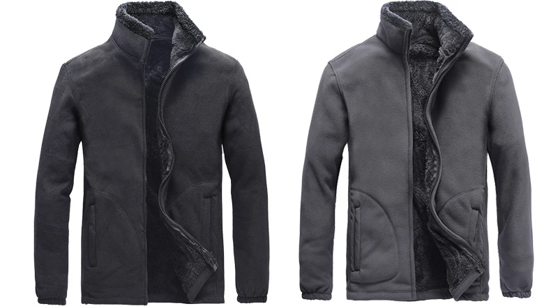 Men Male oversized Plus Size Fleece Warm Thermal Camp Fish Trek Hike Climb Cold Winter Autumn Spring Jacket Travel Coat