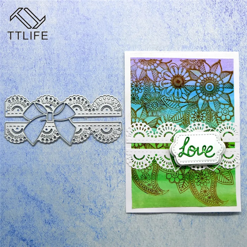 TTLIFE потрепанный лук металлический Трафаретный вырубной Штамп Новый 2019 для