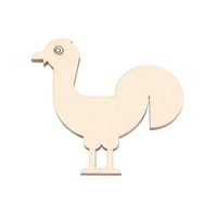 rooster shape laser cut craft diy ornament woodcut outline silhouette blank unpainted 25 pieces 0251