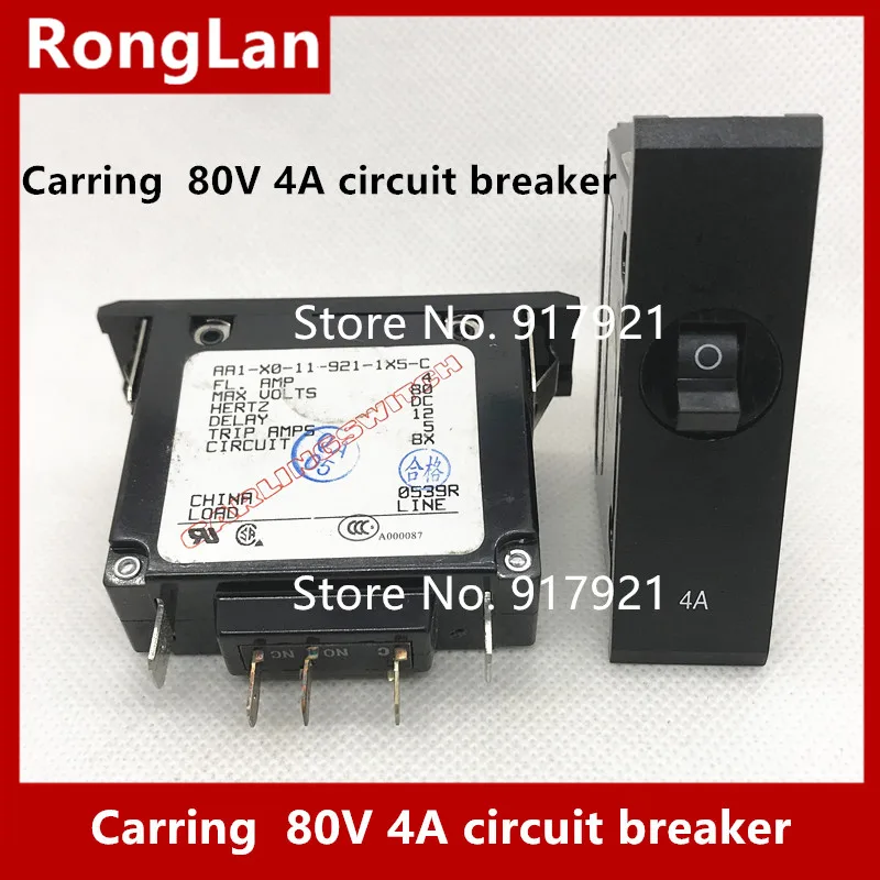 

Carring Jialing 80V 4A circuit breaker with auxiliary air switch circuit breaker 1P4A DC80V equipment --12pcs/lot