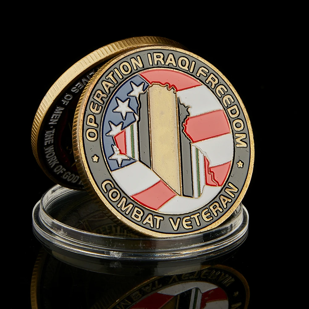 

USA MIlitary Challenge Operation Iraqi Freedom Combat Veteran Souvenir Coin Gift