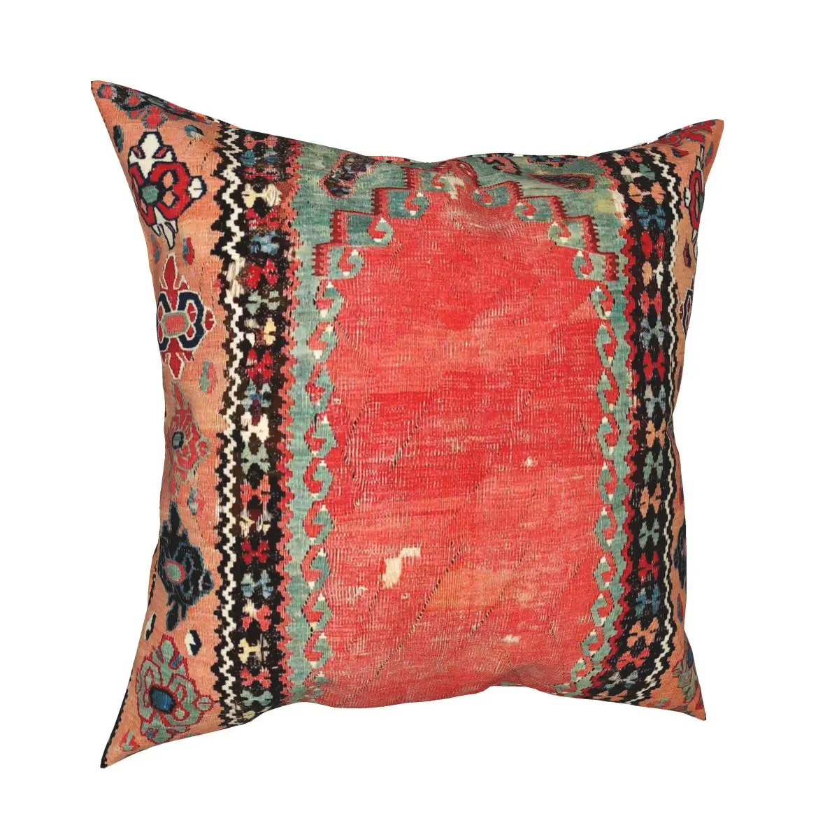 

Sivas Antique Cappadocian Turkish Niche Kilim Pillow Case Boho Ethnic Cushions for Sofa Persian Tribal Decor Cushion Covers