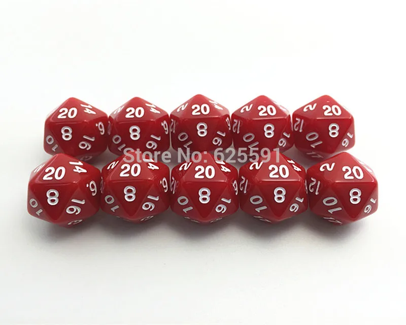 10pcs/set T&ampG High Quality Colorful D20 Dice Set Opaque effect dnd 20 side Digital number 1-20 for Rpg Game | Спорт и развлечения
