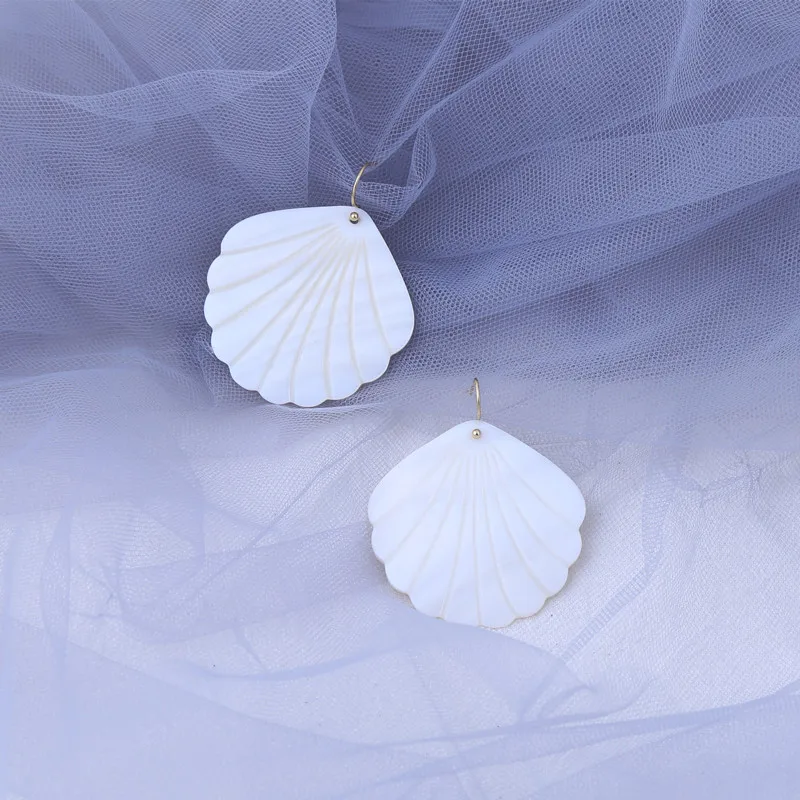 wing yuk tak Bohemian Natural Shell Earings For Women Statement Drop Earring Pendants New Fashion Jewelry Christmas Gift | Украшения и