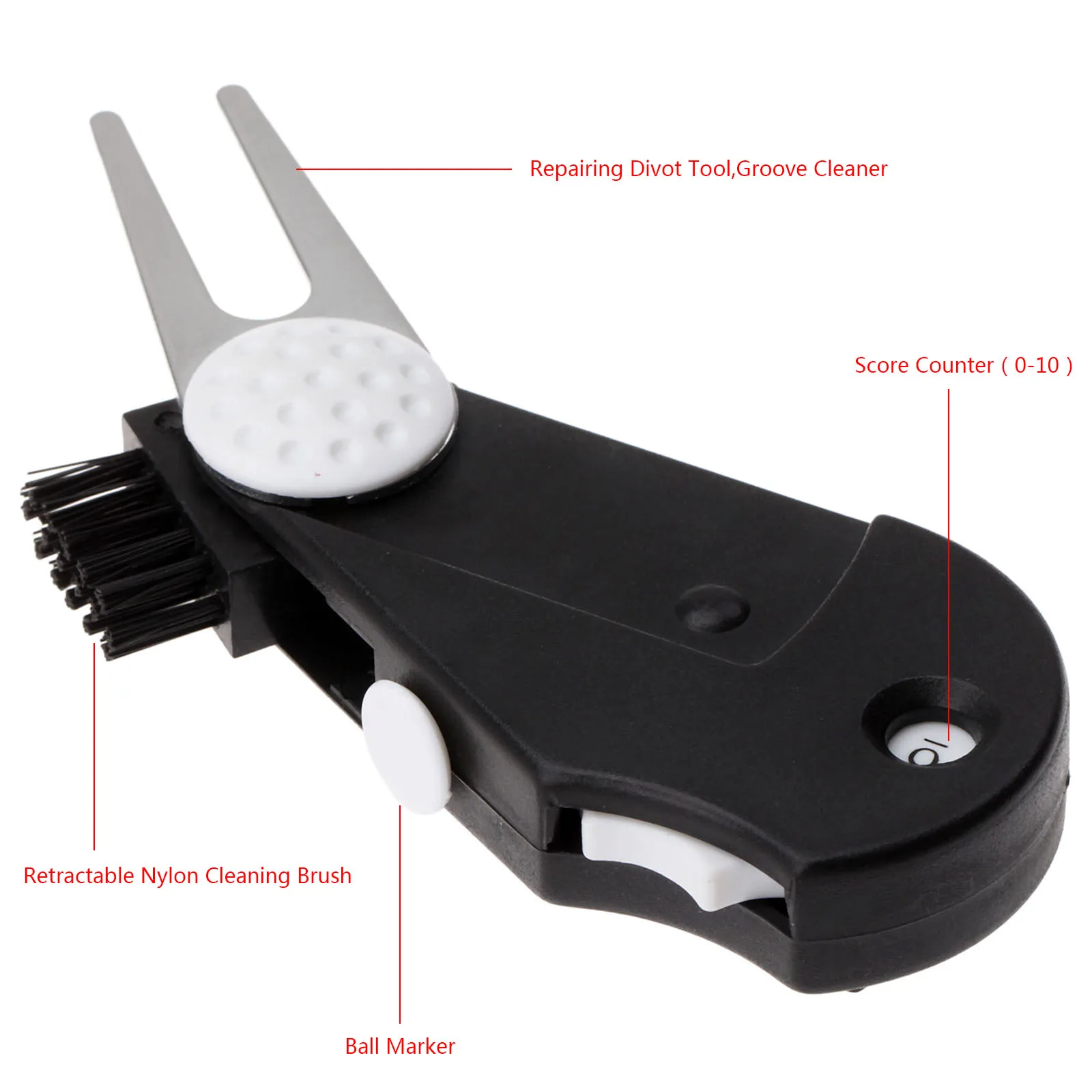 5 в 1 Многофункциональный гаджет для игры гольф зеленая вилка складной зажим