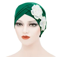 fashion multifunction women hats wish ms new muslim headscarf hat forehead cross plate flower hat baotou chemotherapy hat 461