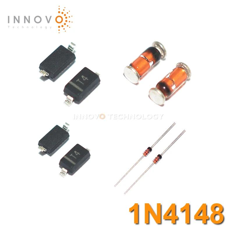 INNOVO 100 шт./лот T4 1N4148WT 1N4148WS 1N4148W 1N4148 DO 35 LL34 SOD123 SOD323 SOD523 SMD 2 контактный переключатель