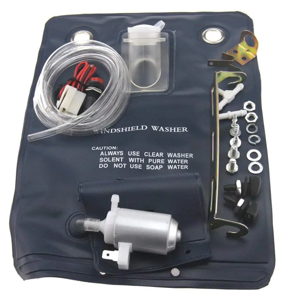 12V 1 Liter Water Capacity Car Window Cleaning Windscreen Windshield Washer Auto Washer Pump Bag Kit 151286776374 2021 New