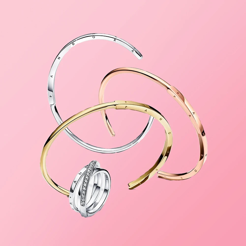 

New Bracelet Prata 925 Sterling Silver Pandora Bracelet D-I Series Personality Luxury Bracelet Charm Joas De Plata Italiana Taki