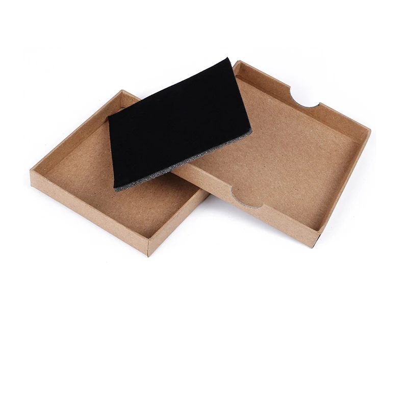 50 шт. маленькая черная коробка из крафт бумаги коричневая картонная подарочная