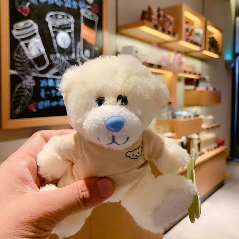 

Stuffed t-Shirt Bear Pendant Keychain Cute Cartoon Doll Animal Pompom Bag Decoration Key Chain Child Gift Toy Keyring