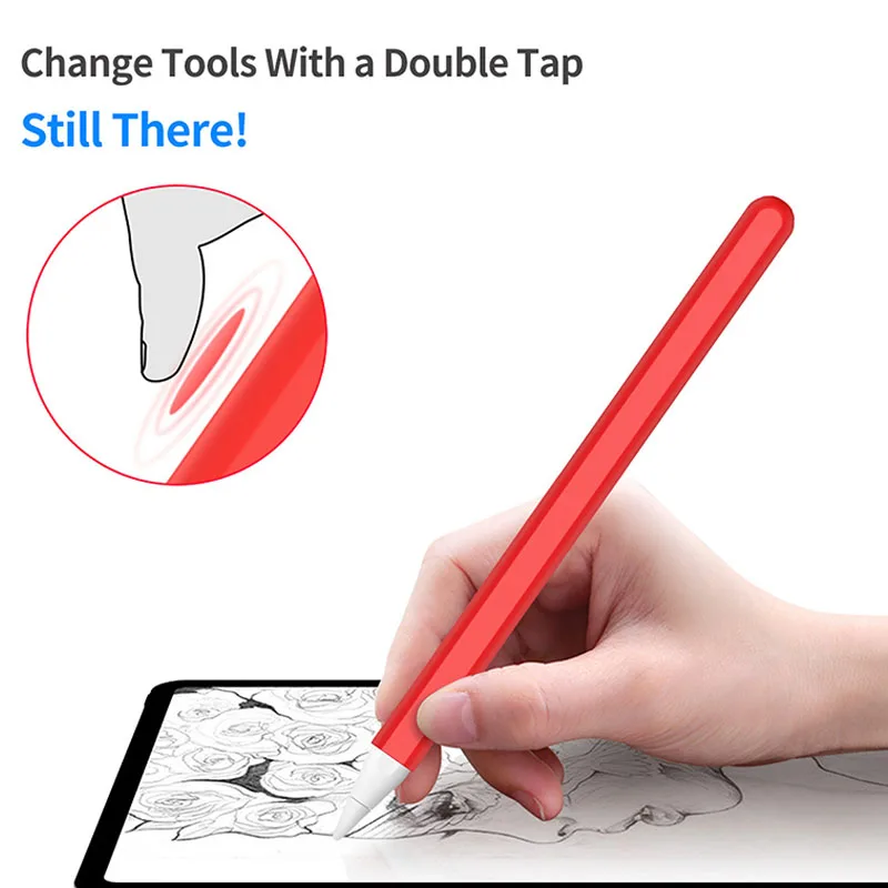 Мягкий силиконовый чехол для Apple Pencil совместимый с iPad Tablet ручка стилус защитный