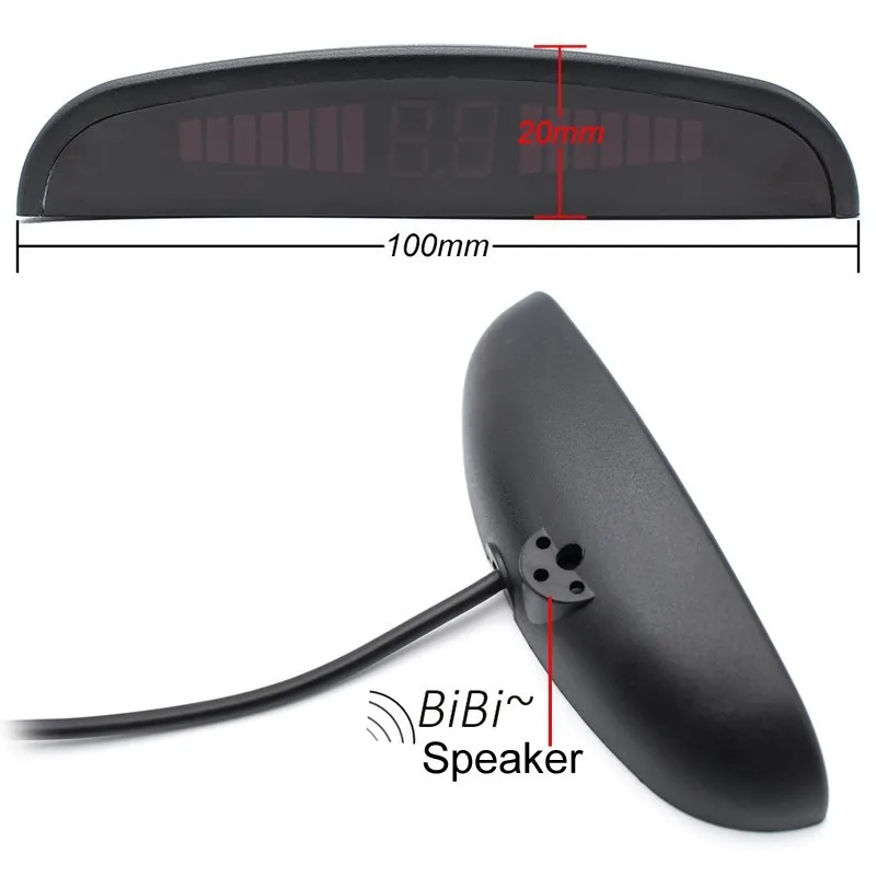 Car Mounted 12V Reversing Radar Beeps Small Crescent LED Display Precise Range Warning | Автомобили и мотоциклы