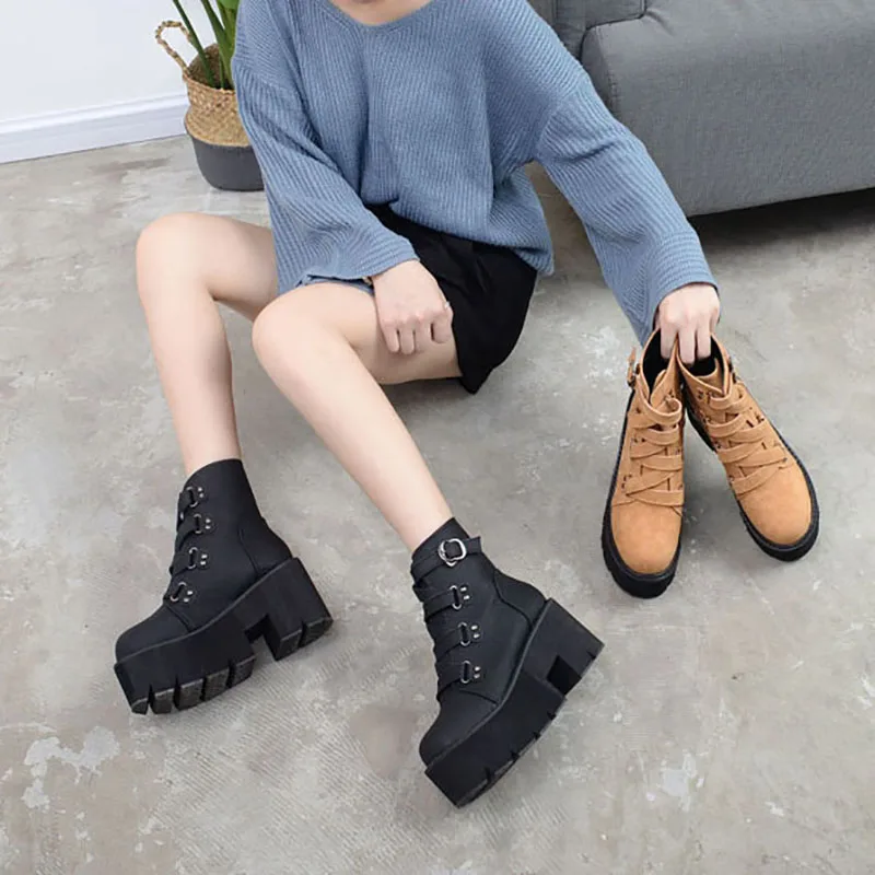 Женские ботильоны на платформе LEOPARD LAND водонепроницаемые высоком каблуке 8 см с