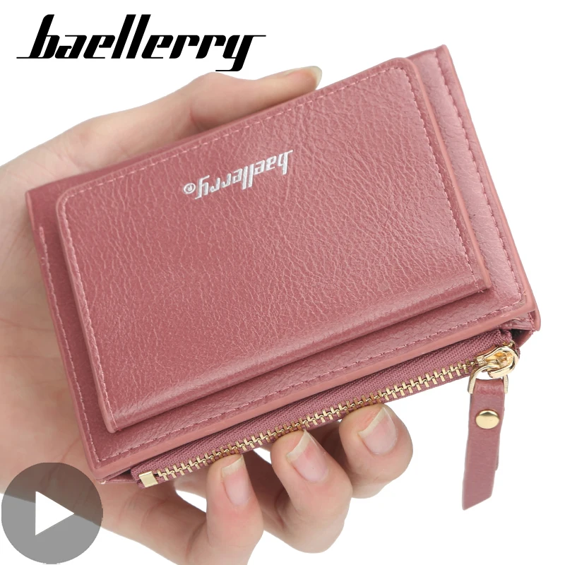 Дамский маленький женский кошелек для девушек с держателем карт и монет на