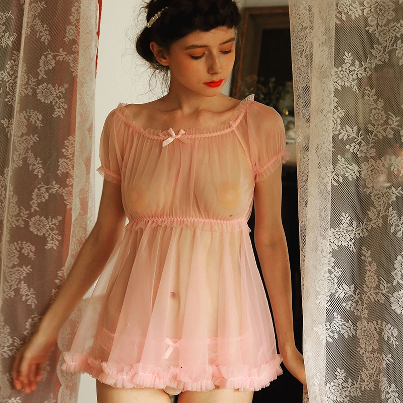 Милая Ночная рубашка принцессы одежда для сна в стиле &quotЛолита&quot ночные рубашки