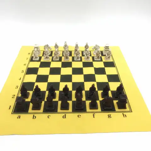 Terracotta army antique chess set board - купить недорого | AliExpress