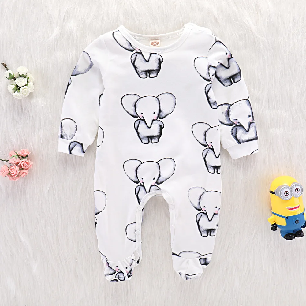 Комбинезон с длинными рукавами для малышей новинка весна осень милый комбинезон