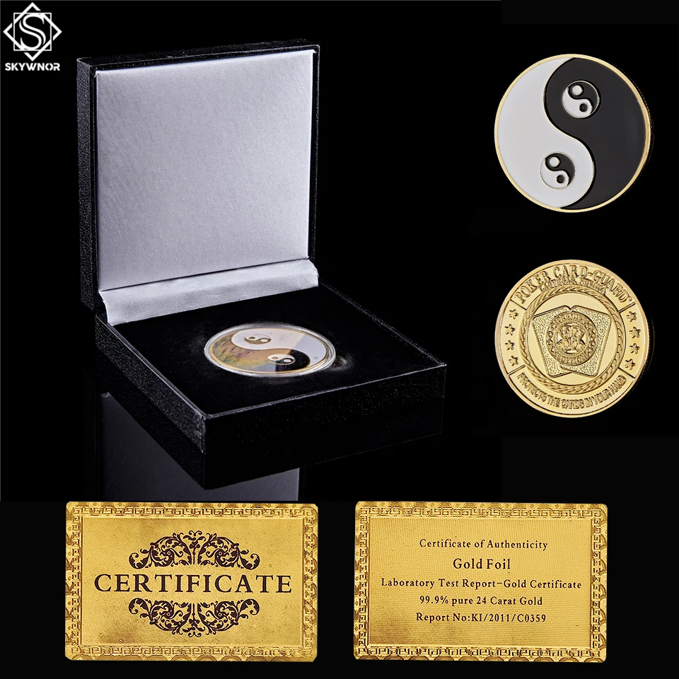 Китайский Тай Чи черный белый знак таоизма древние восемь диаграмм карточка для