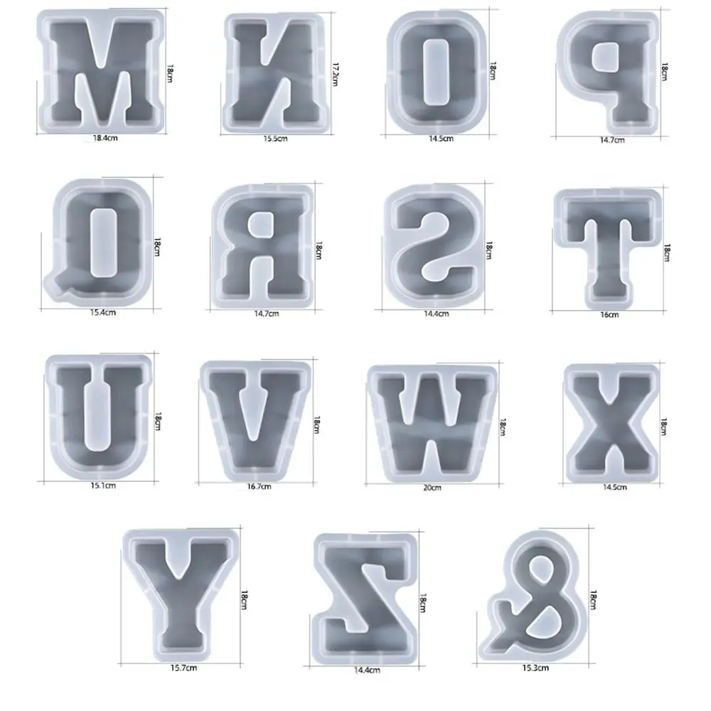 Форма для кекса из смолы 6 дюймов с крупными буквами алфавита от А до Z для создания 3D слов и знаков из силикона.