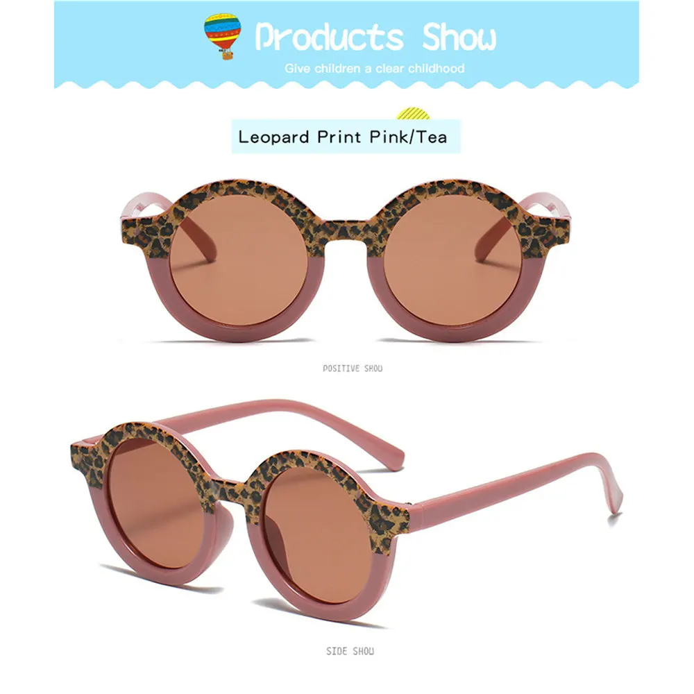 

Kids Trendy Sunglasses Round Frame for Boys Girls Children Summer UV400 Eyewear Anti-Reflective Outdoor Beach Protection Glasses