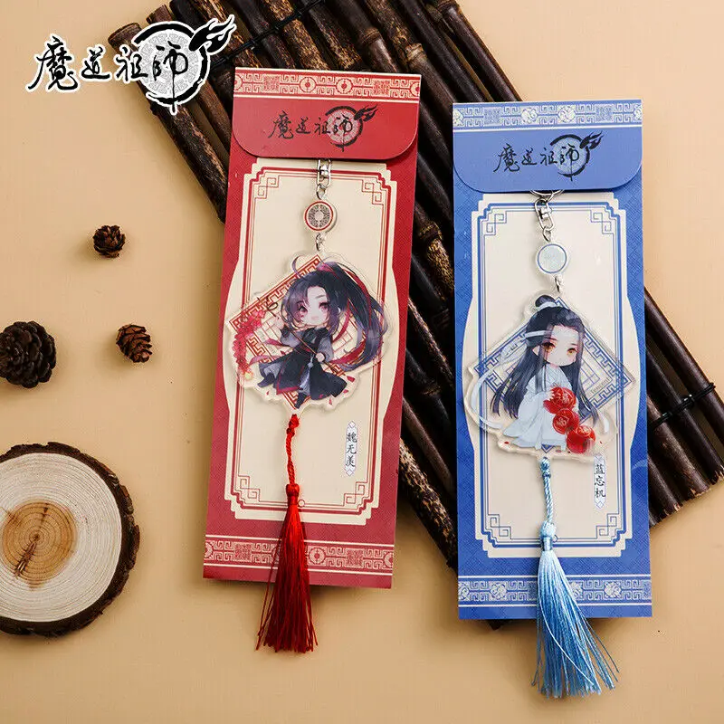 Новый аниме Grandmaster of Demonic культивирование Lan WangJi Wei WuXian акриловый брелок для